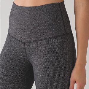 Lululemon hi rise wunder under herringbone 4